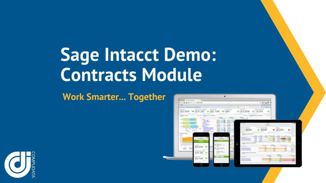 Sage Intacct Demo, Contract Module