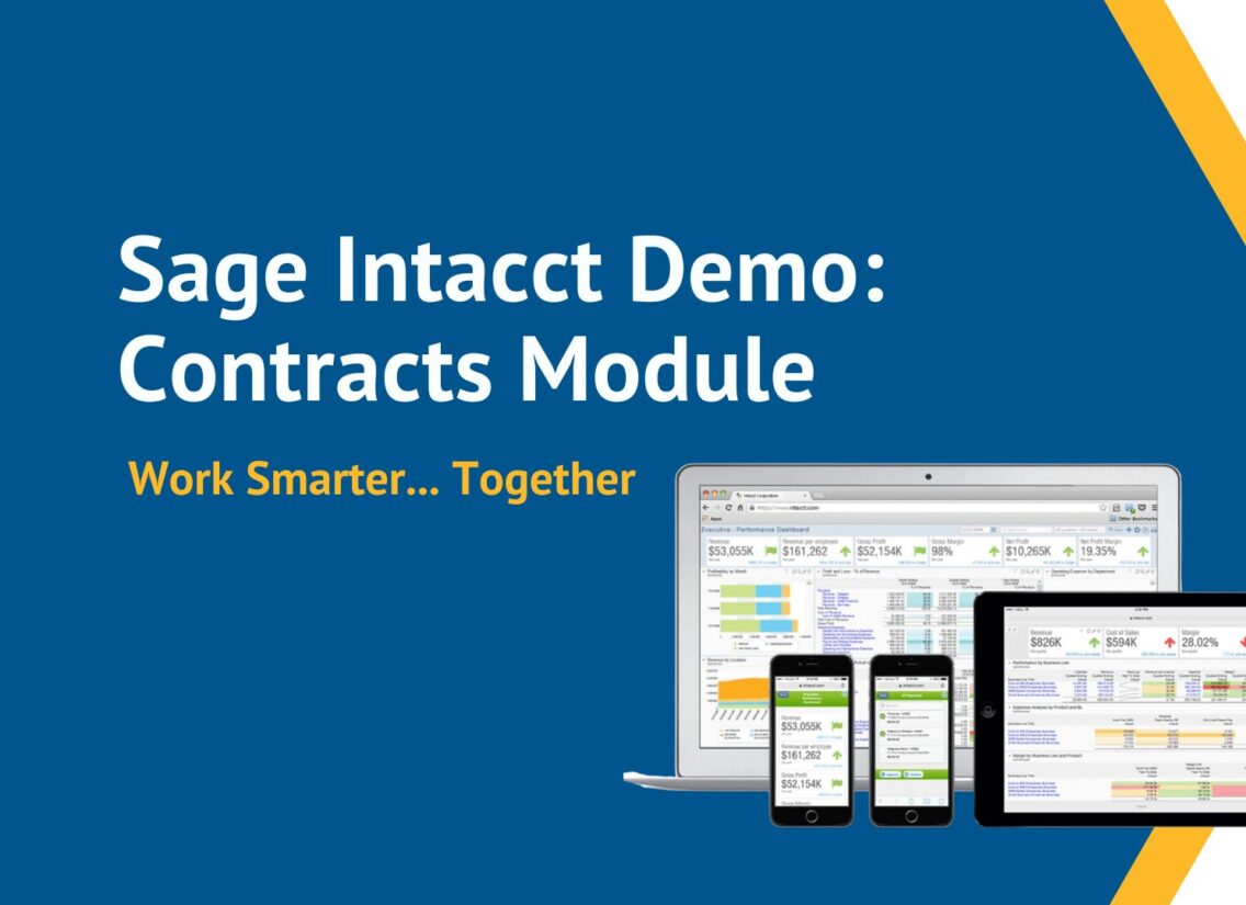 Sage Intacct Demo, Contract Module