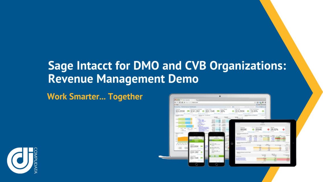 DMO, CVB, Sage intacct demo, destination marketing organization, convention and visitor bureau