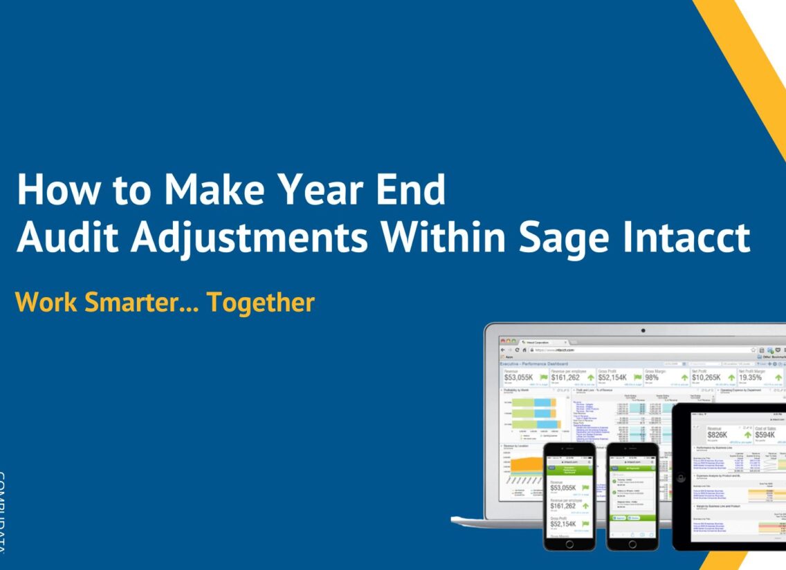 Audit Adjustments Within Sage Intacct